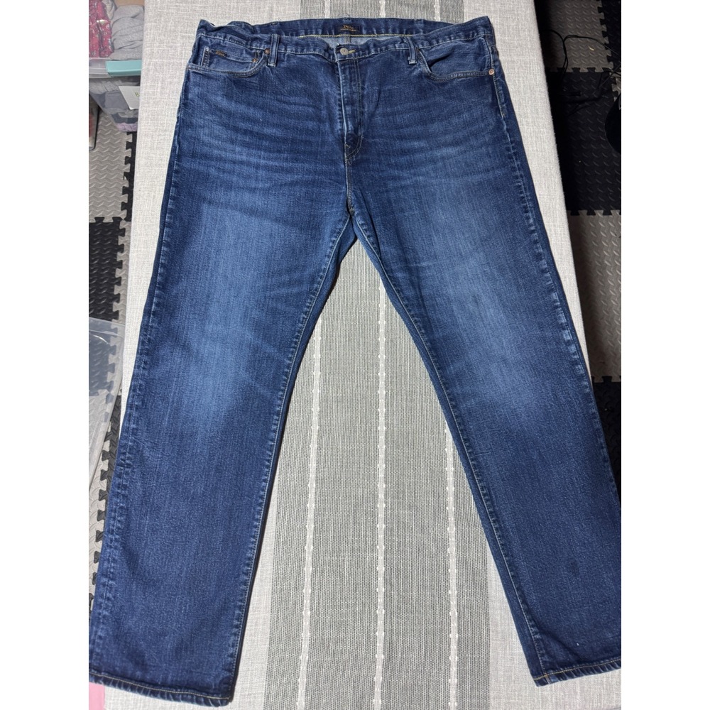 Polo Ralph Lauren‎ Hampton Relaxed Straight Mens Jeans 44x32 Blue Denim